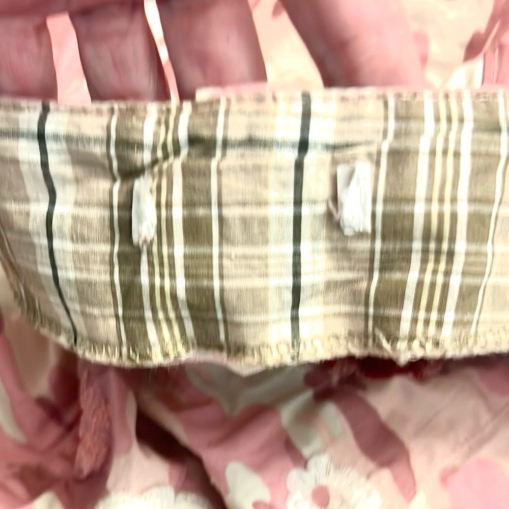 Y2K Pink Camo Patchwork Skirt Boho Reworked Indie Festival Statement Size Small - Picture 9 of 9